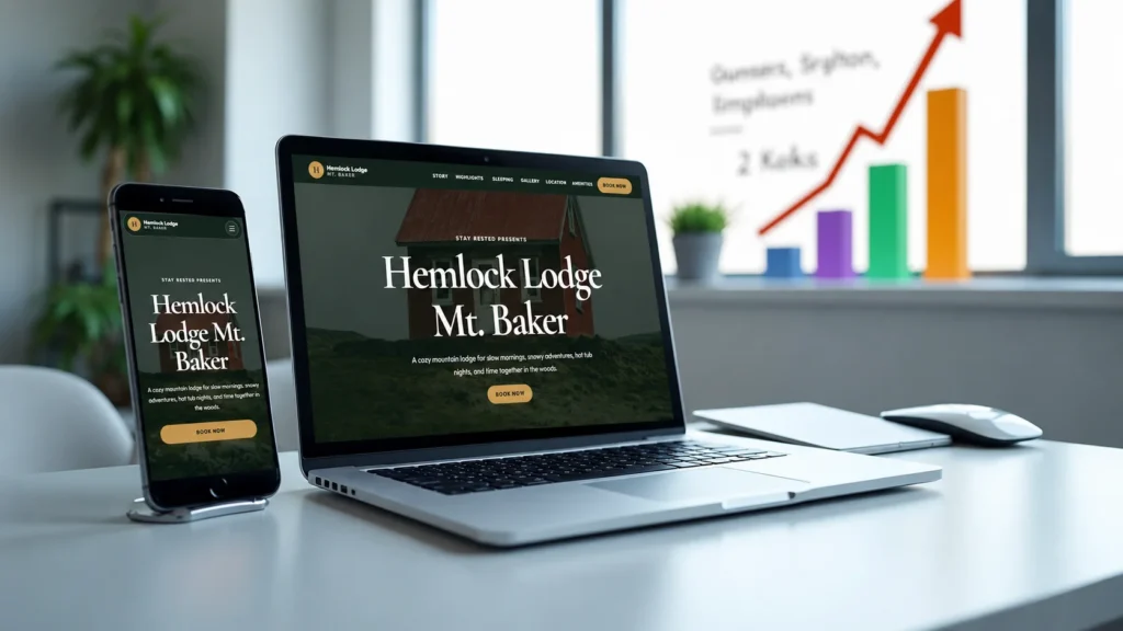 Laptop and phone website mockup